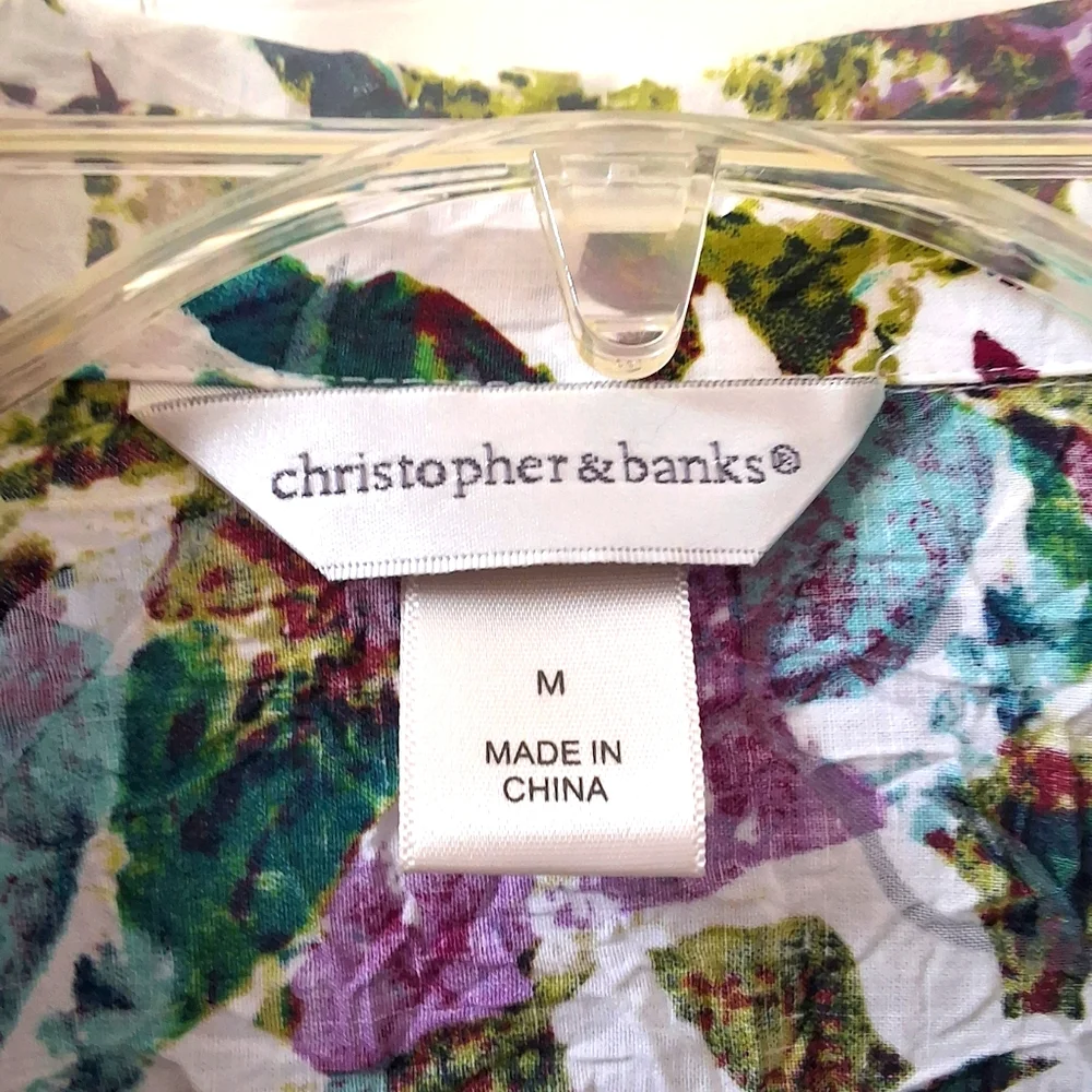 Christopher & Banks, Medium, Women's Multi-Color Blouse - Picture 3 of 8